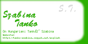 szabina tanko business card